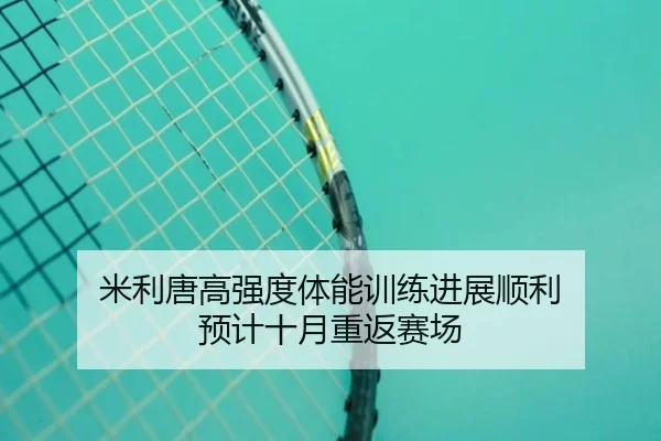 米利唐高强度体能训练进展顺利 预计十月重返赛场